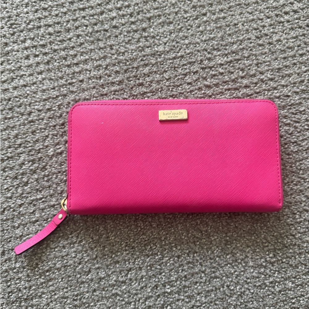 kate spade | hot pink long wallet